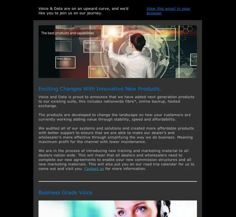 Electronic marketing example